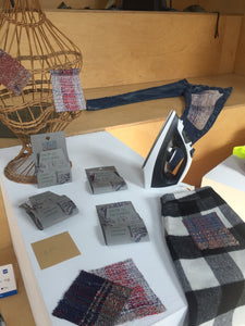 Weaving iron on patches