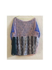 back garment see-through T-shirt colorful  lace pink green sheer top
