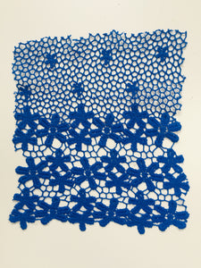 blue patches XL flowers iron on rework embroidery