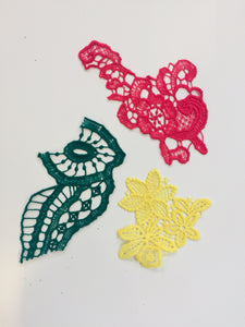 Mixed colorful patches to iron on and rework your clothes. Medium size